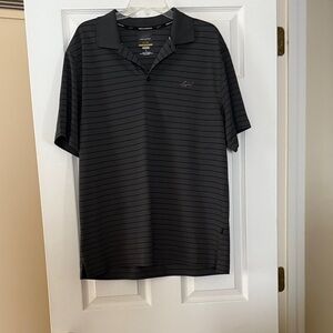Greg Norman Collection Charcoal Striped Polo Shirt